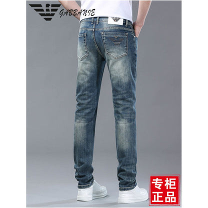 2026 New High End Light Luxury Men s Jeans Thin Stretch Slim Fit Straight Leg Trendy Brand Spring and Autumn Men s Pants image 3