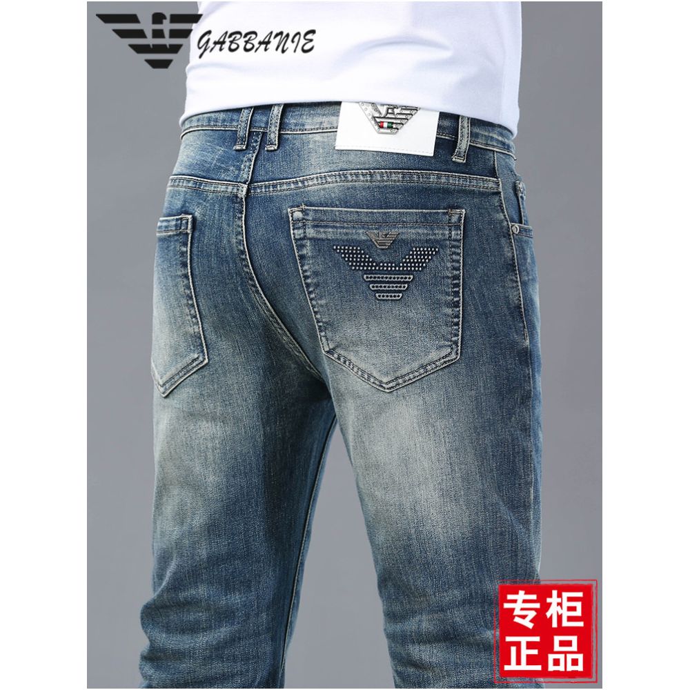 2026 New High End Light Luxury Men s Jeans Thin Stretch Slim Fit Straight Leg Trendy Brand Spring and Autumn Men s Pants image 4