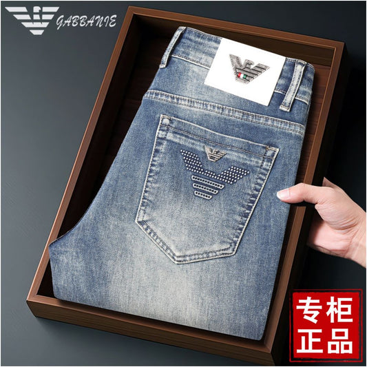Men's Premium Slim Fit Stretch Jeans – Straight Leg Casual Denim Pants