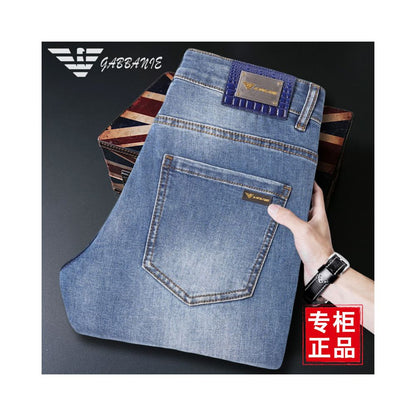 Men's Premium Slim Fit Stretch Jeans – Straight Leg Casual Denim Pants