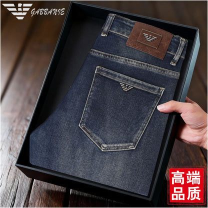 Men's Premium Slim Fit Stretch Jeans – Straight Leg Casual Denim Pants