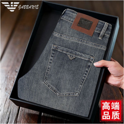 Men's Premium Slim Fit Stretch Jeans – Straight Leg Casual Denim Pants