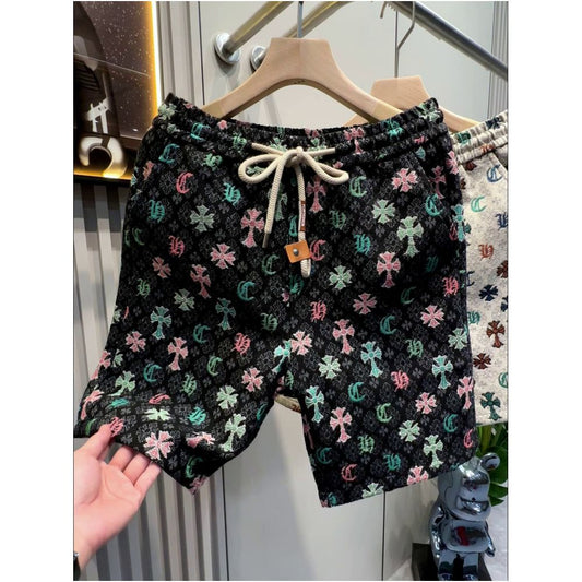 Men's Floral Drawstring Casual Shorts