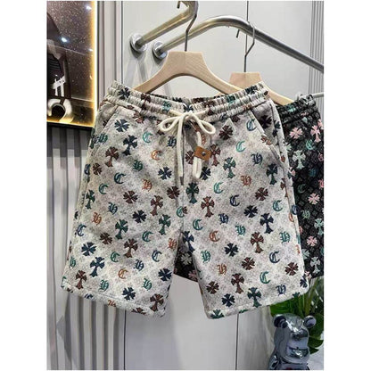 Men's Floral Drawstring Casual Shorts