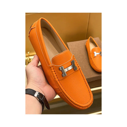 European Style Genuine Leather Loafers for Men Summer 2026 New Style Slip on High End Casual Leather Shoes image 0