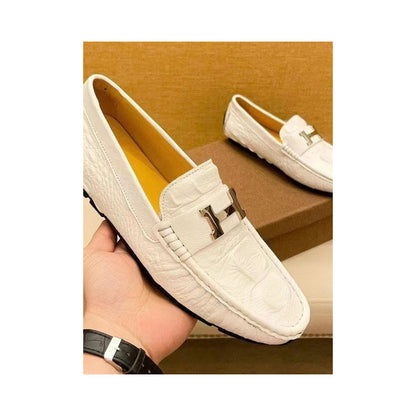 European Style Genuine Leather Loafers for Men Summer 2026 New Style Slip on High End Casual Leather Shoes image 2