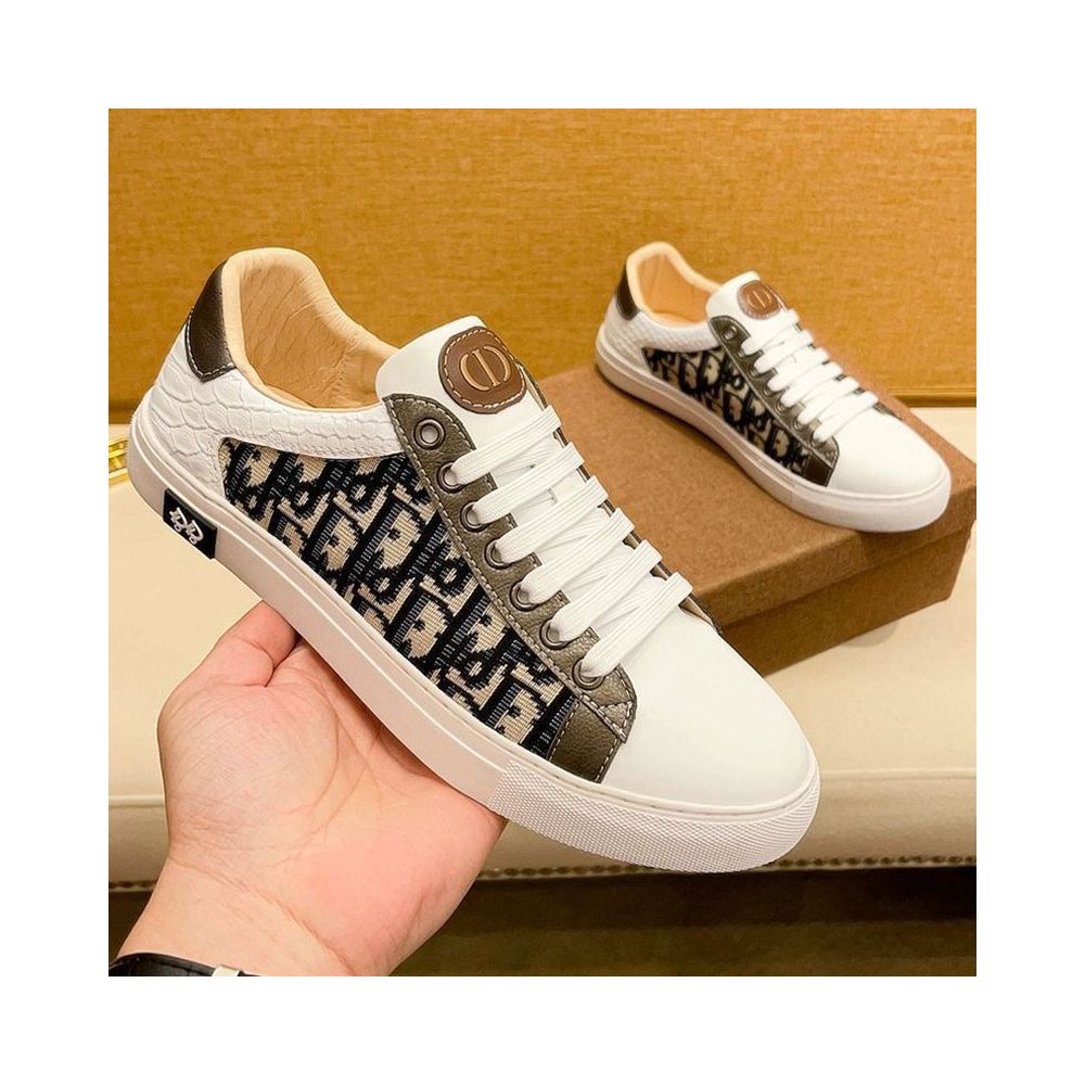 European style luxury high end men s shoes trendy men s casual shoes new spring and autumn styles white sneakers popular online sneakers image 1