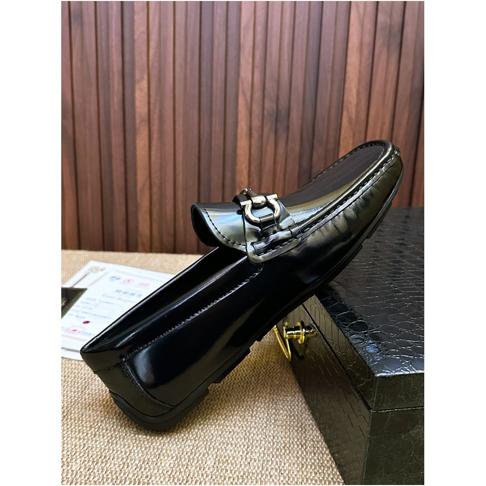 European and American style men s genuine leather loafers 2026 new spring style versatile breathable slip on business casual leather shoes driving shoes image 0