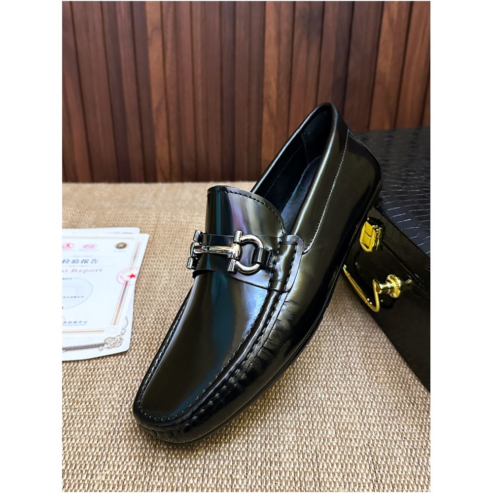 European and American style men s genuine leather loafers 2026 new spring style versatile breathable slip on business casual leather shoes driving shoes image 1