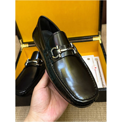 European and American style men s genuine leather loafers 2026 new spring style versatile breathable slip on business casual leather shoes driving shoes image 3