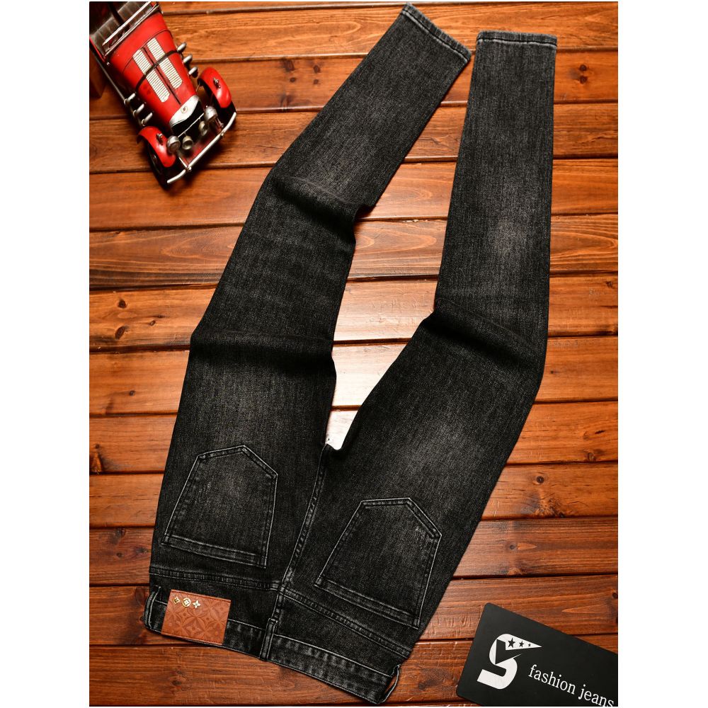 European style embroidered floral men s slim fit skinny jeans 2026 new spring summer style stretchy trendy Korean style trousers image 4