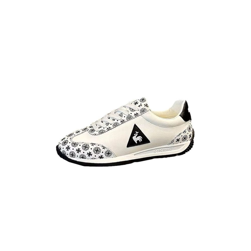 ZongCaoleader trendy genuine leather Agan shoes comfortable soft soled rooster print casual white sneakers image 4