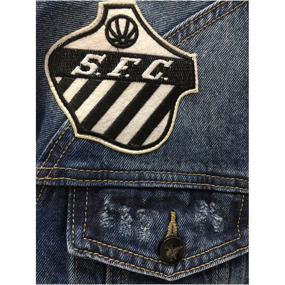 Autumn Embroidered Denim Jacket for Men Trendy Stylish Youthful Street Style Hong Kong Style Slim Fit Badge Ripped Denim Jacket image 3