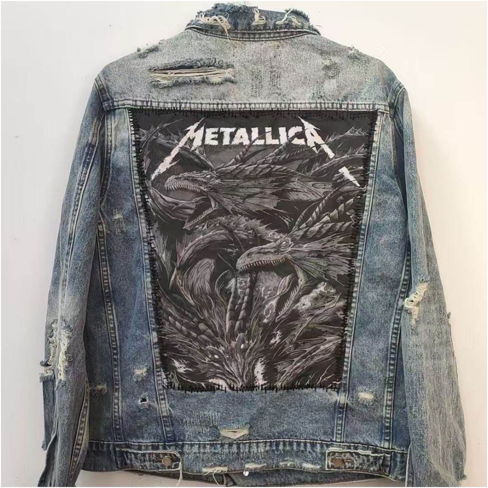Men's Graphic Denim Jacket – Vintage Streetwear Trucker Jacket