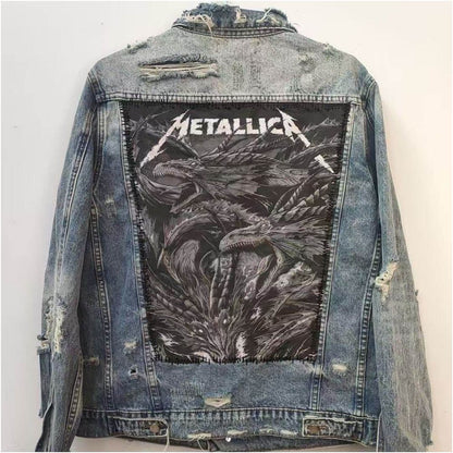 Men's Graphic Denim Jacket – Vintage Streetwear Trucker Jacket