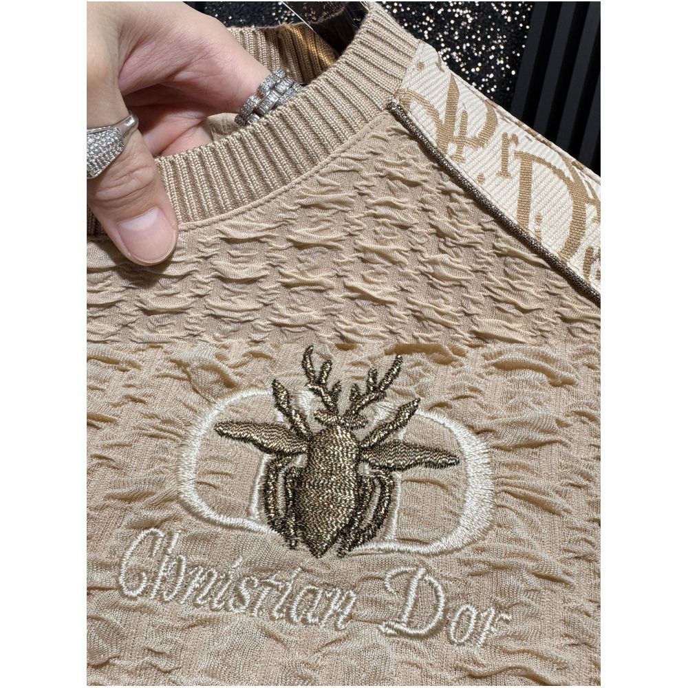 European style men s high end patchwork embroidered seersucker short sleeved t shirt 2026 new summer trendy brand light luxury men s short sleeved shirt image 1
