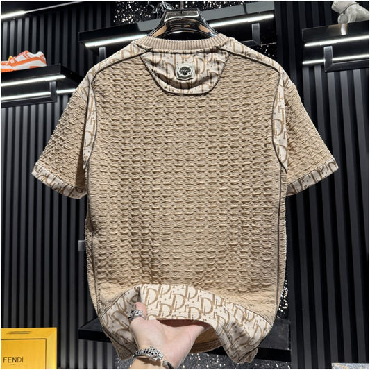 Men's Premium Textured Short Sleeve T-Shirt – European Casual Summer Tee