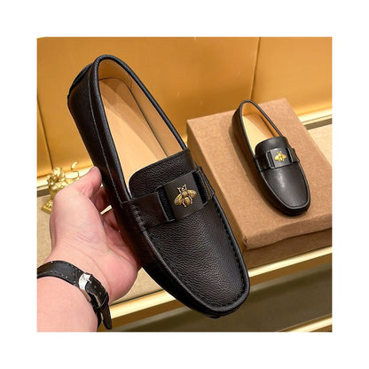 Men's Premium Genuine Leather Loafers – Classic Business Slip-On Shoes