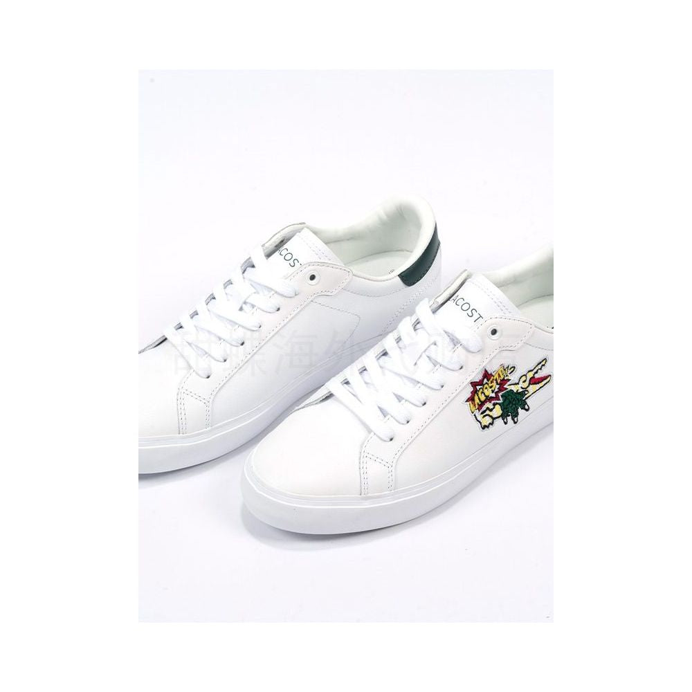 Lacoste French Crocodile brand Hong Kong direct shipping top grain cowhide genuine leather flat casual sneakers for couples round toe image 0