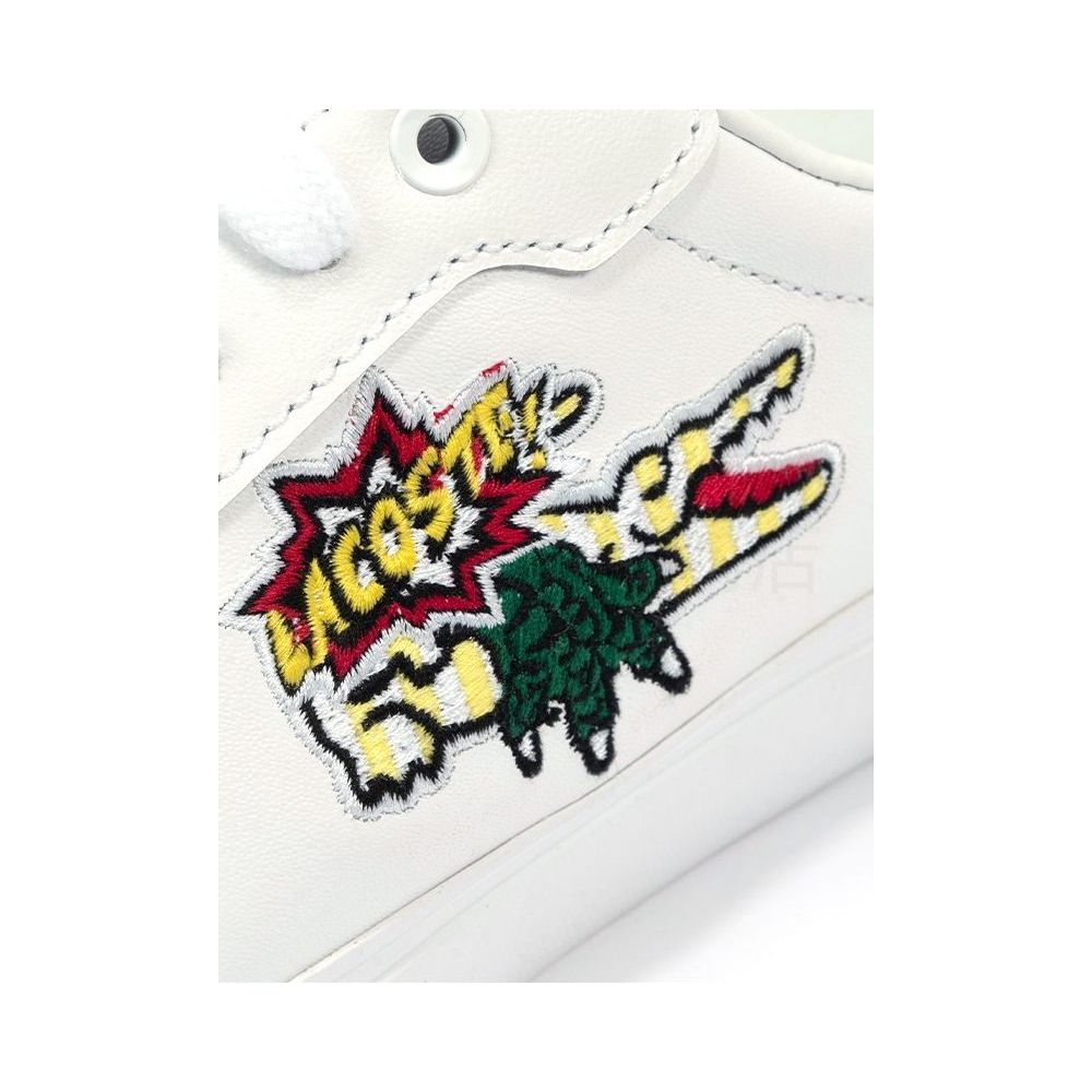 Lacoste French Crocodile brand Hong Kong direct shipping top grain cowhide genuine leather flat casual sneakers for couples round toe image 1