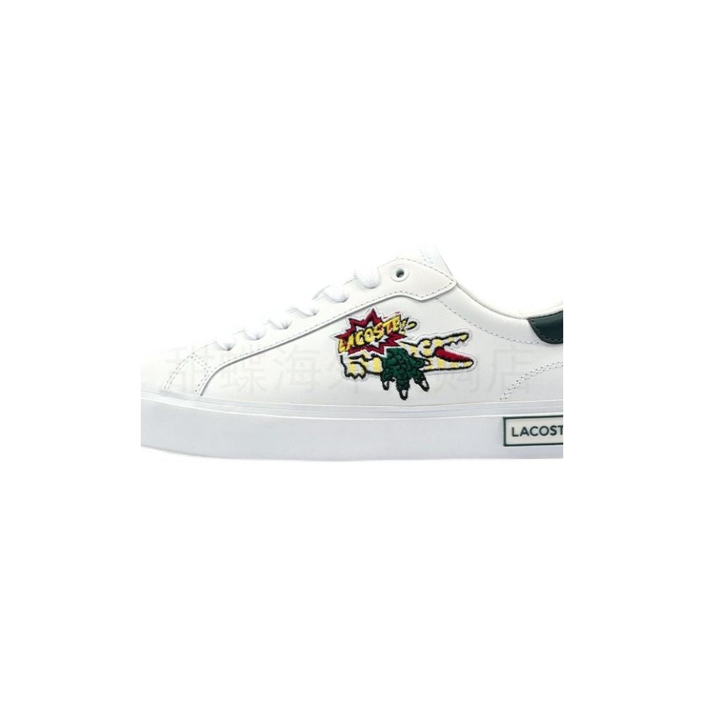 Lacoste French Crocodile brand Hong Kong direct shipping top grain cowhide genuine leather flat casual sneakers for couples round toe image 3