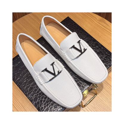 European style luxury brand men s loafers 2026 new summer style genuine leather trendy men s shoes slip on leather shoes image 1