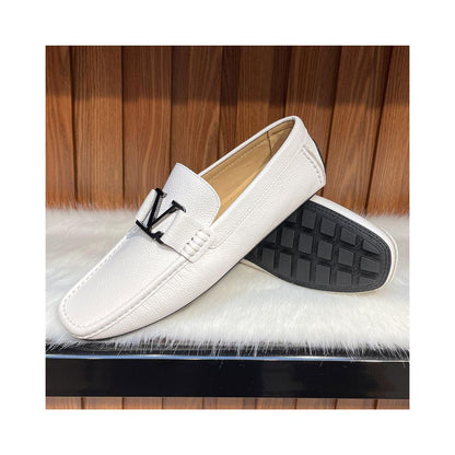 European style luxury brand men s loafers 2026 new summer style genuine leather trendy men s shoes slip on leather shoes image 3