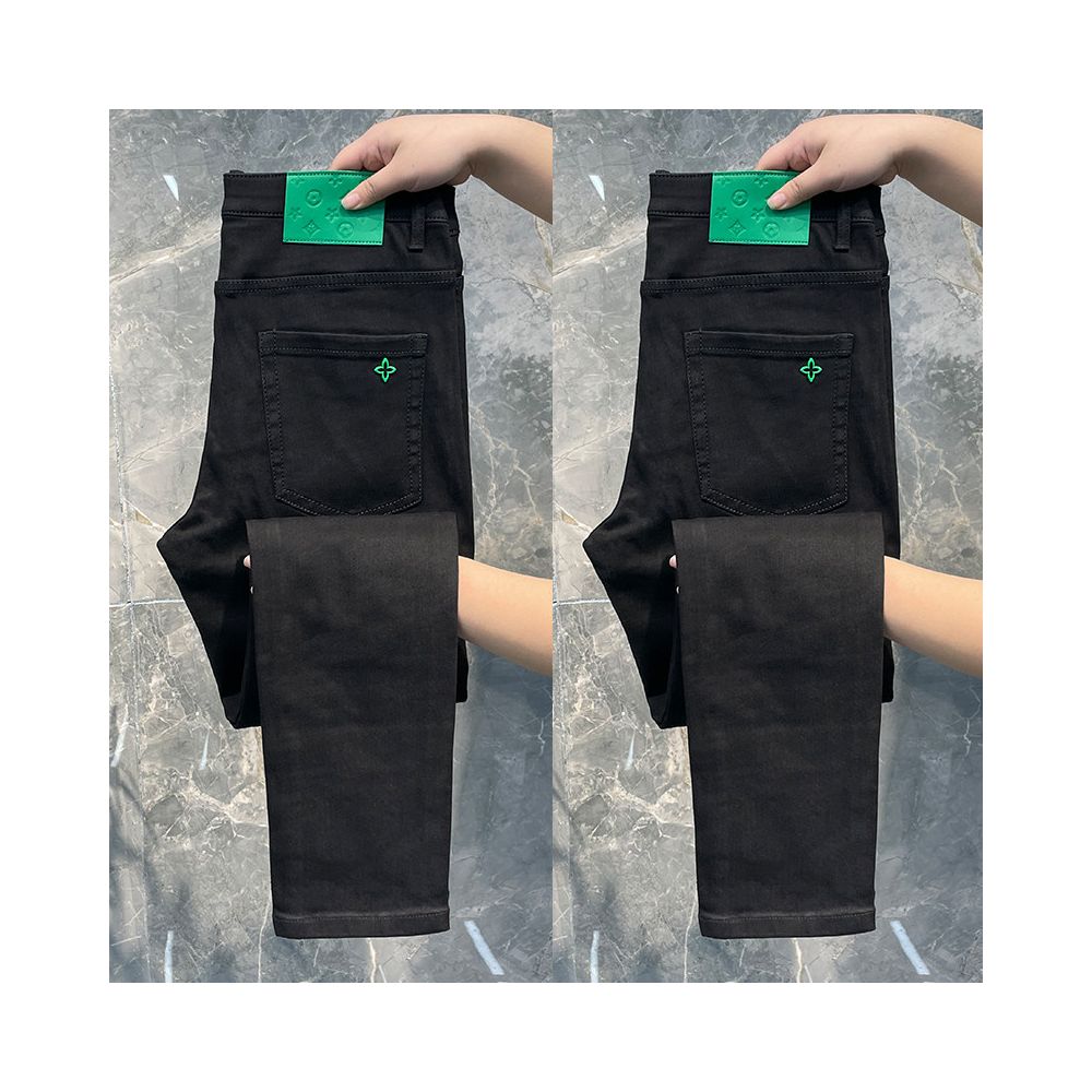 Men's Slim Fit Stretch Jeans – Casual European Style Denim Pants