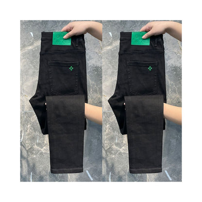 Men's Slim Fit Stretch Jeans – Casual European Style Denim Pants