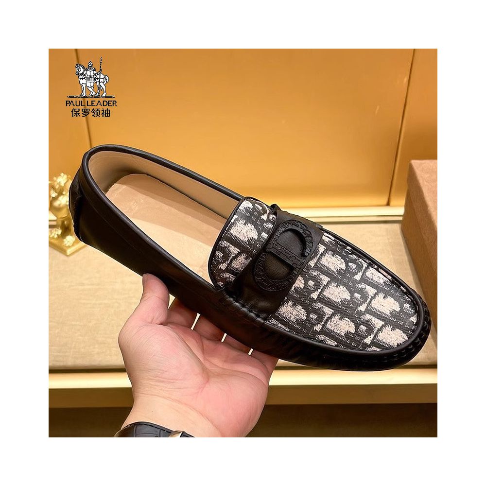 Men s Loafers 2026 Summer New Trend Luxury Thin Soft Sole Slip on Genuine Leather Casual Shoes image 1