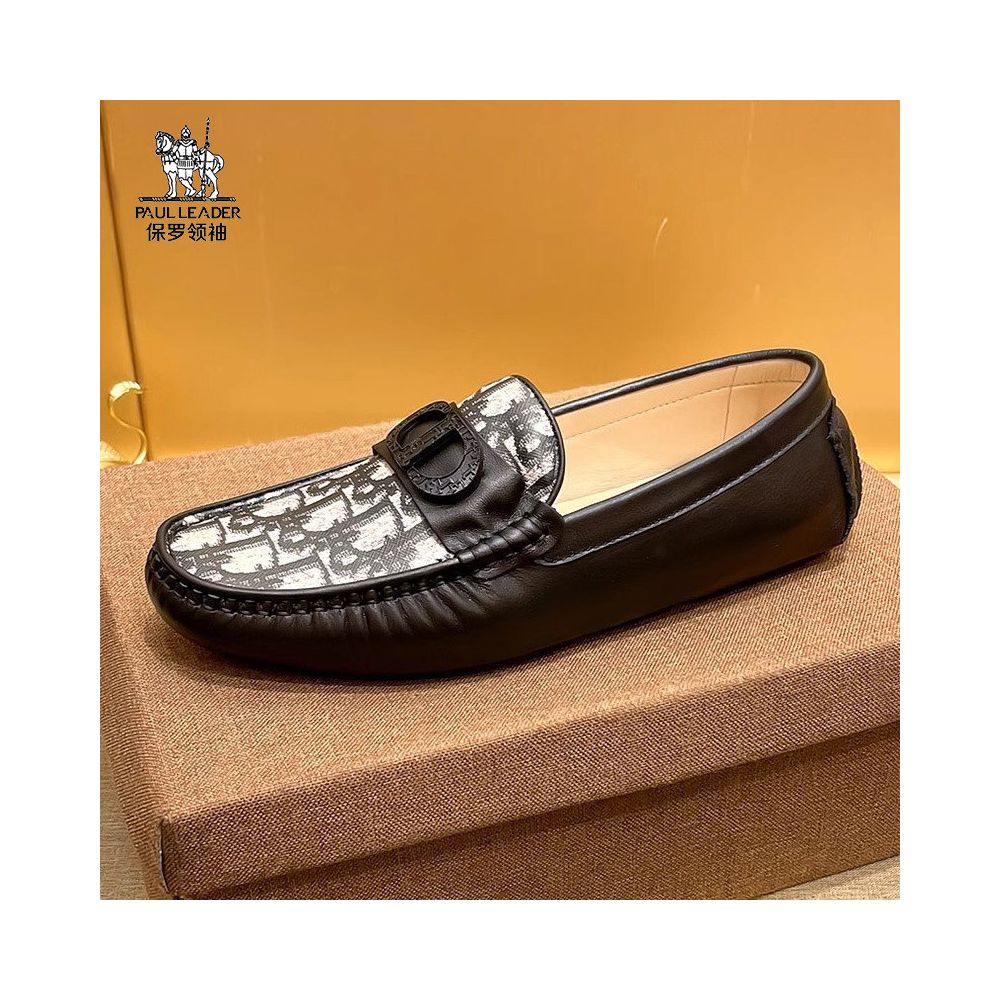 Men s Loafers 2026 Summer New Trend Luxury Thin Soft Sole Slip on Genuine Leather Casual Shoes image 3