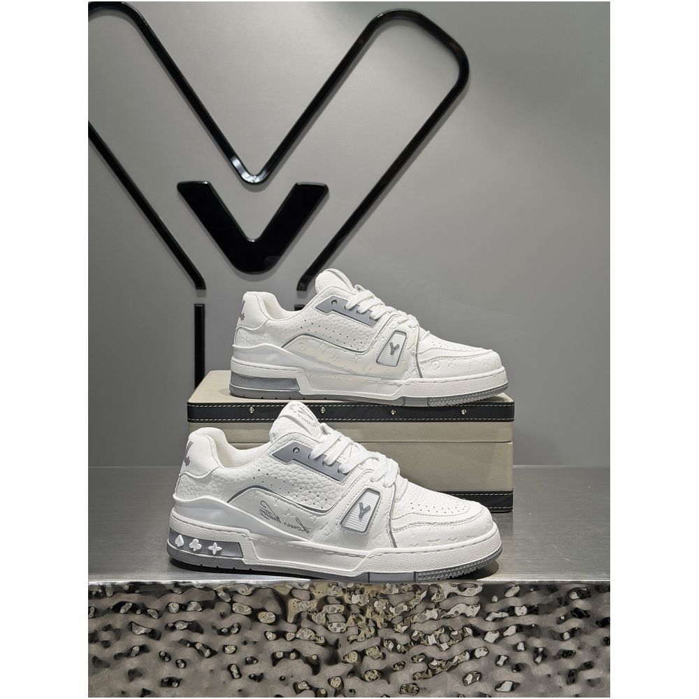 New Men s Sneakers 2026 Summer Trendy Low Top Shoes Korean Style Printed Comfortable White Casual Shoes image 3