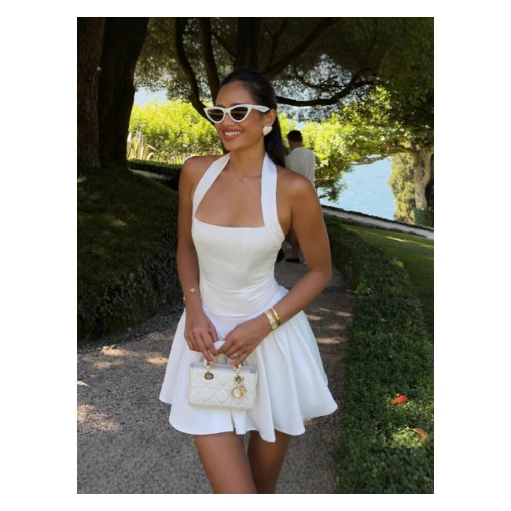 Sexy Mini Dress European and American Summer Party Music Festival Short Skirt Halter Neck Sexy Outing Dress image 2
