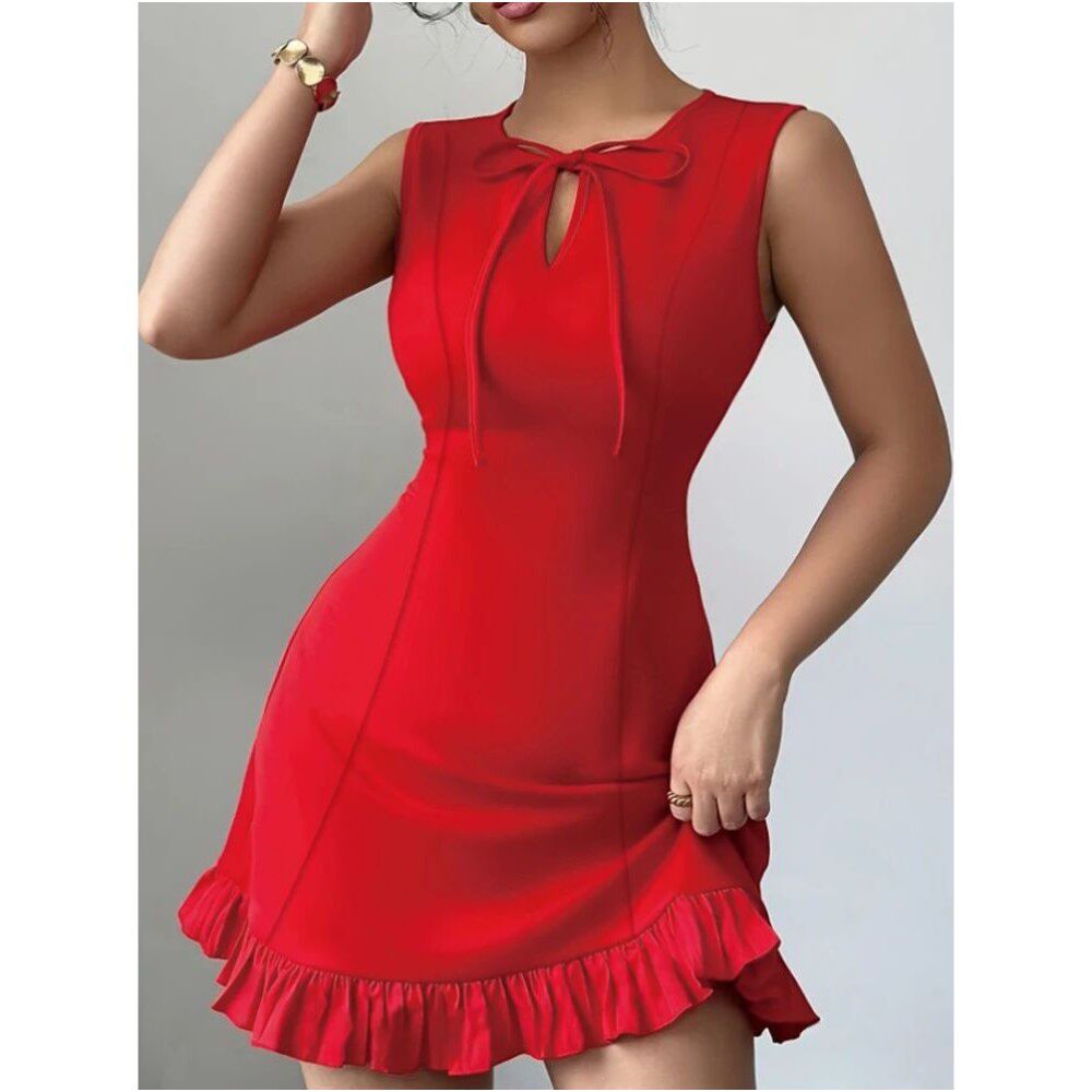 Sexy Short Sleeveless Mini Dress Pure A Line Mini Skirt Fas image 0