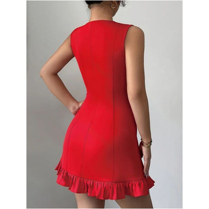 Sexy Short Sleeveless Mini Dress Pure A Line Mini Skirt Fas image 1